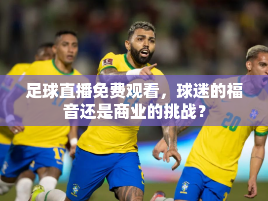 足球直播免费观看，球迷的福音还是商业的挑战？
