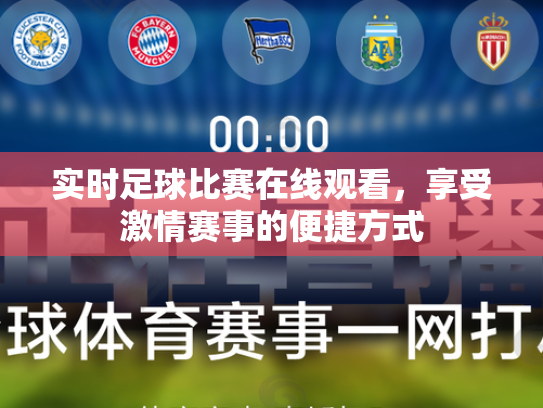 实时足球比赛在线观看，享受激情赛事的便捷方式